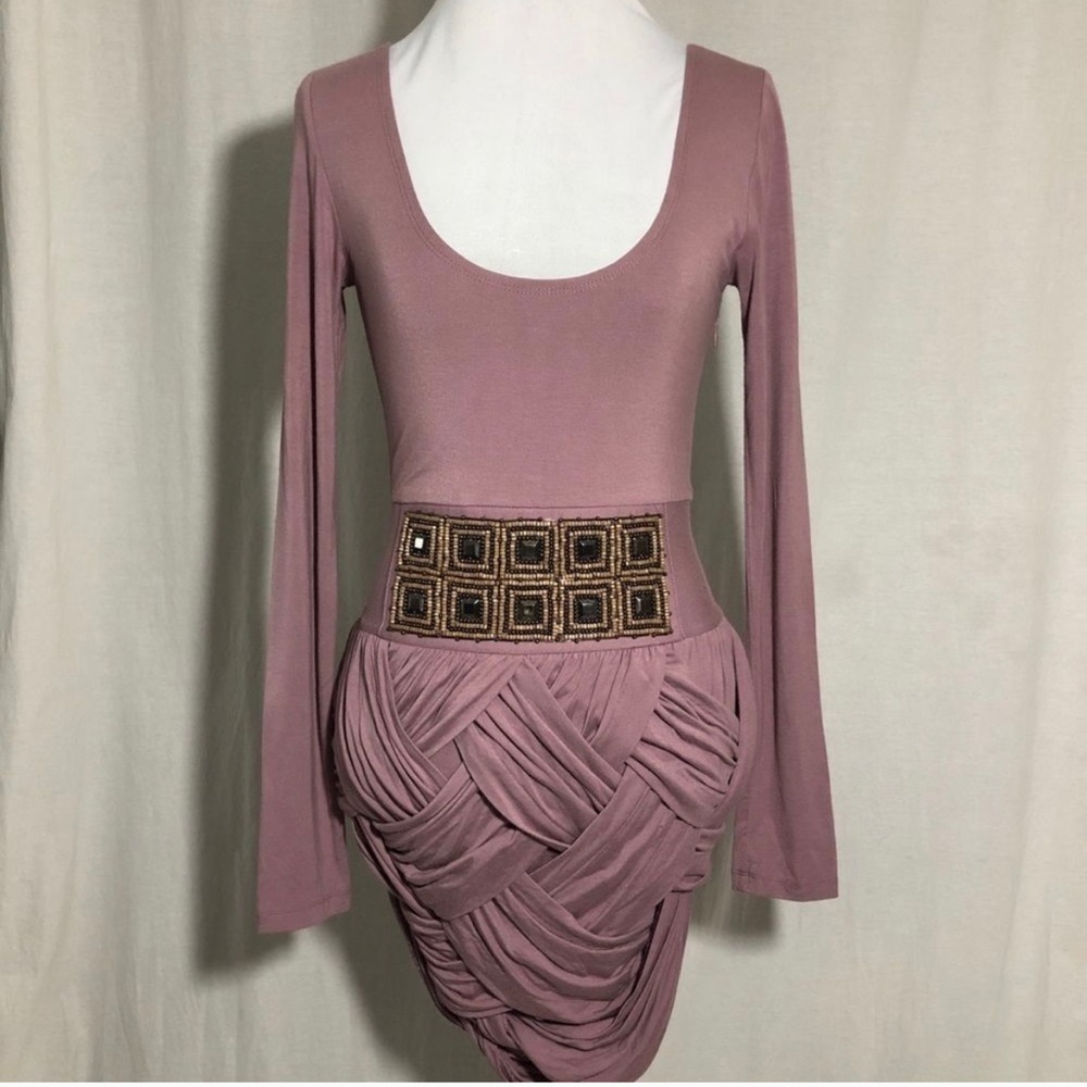 Talulah Plum T Shirt Dress Woven Bottom